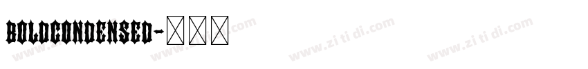 boldcondensed字体转换