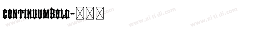continuumBold字体转换