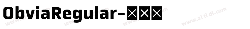 ObviaRegular字体转换