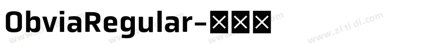 ObviaRegular字体转换