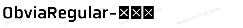 ObviaRegular字体转换