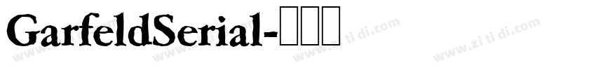 GarfeldSerial字体转换 GarfeldSerial字体转换
