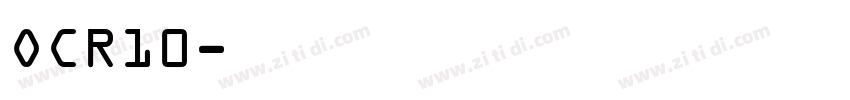 OCR10字体转换