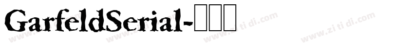 GarfeldSerial字体转换 GarfeldSerial字体转换