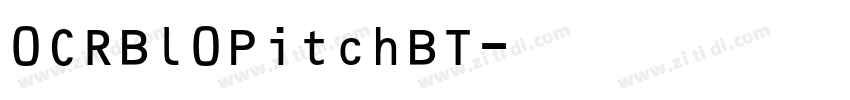 0CRBl0PitchBT字体转换
