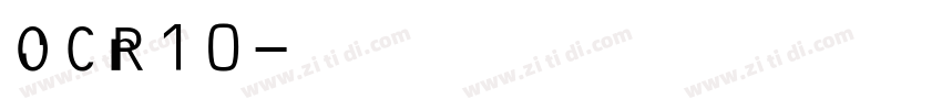 OCR10字体转换