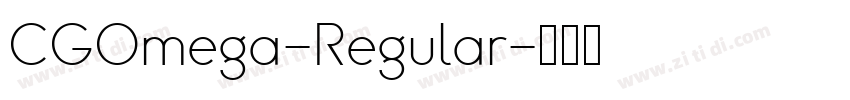 CGOmega-Regular字体转换
