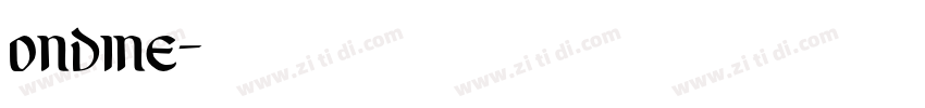 ondine字体转换