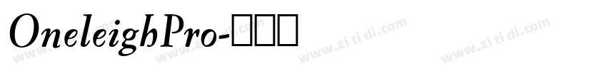 OneleighPro字体转换
