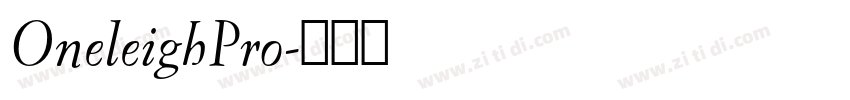 OneleighPro字体转换
