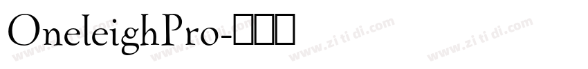 OneleighPro字体转换