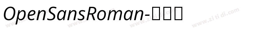 OpenSansRoman字体转换
