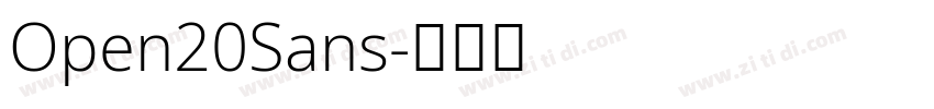 Open20Sans字体转换