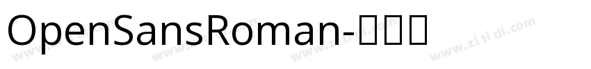 OpenSansRoman字体转换