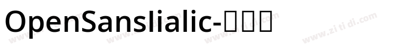 OpenSansIialic字体转换