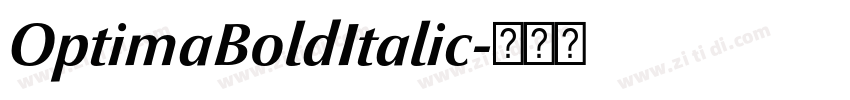 OptimaBoldItalic字体转换
