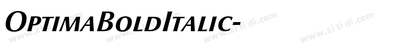 OptimaBoldItalic字体转换