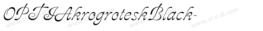 OPTIAkrogroteskBlack字体转换