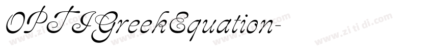 OPTIGreekEquation字体转换