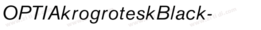 OPTIAkrogroteskBlack字体转换