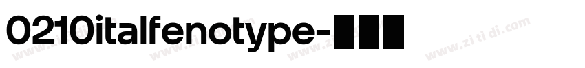 0210italfenotype字体转换