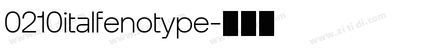 0210italfenotype字体转换