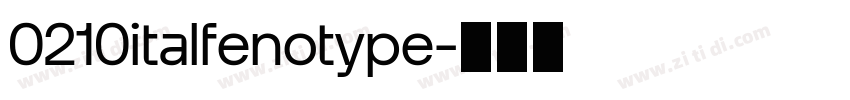 0210italfenotype字体转换