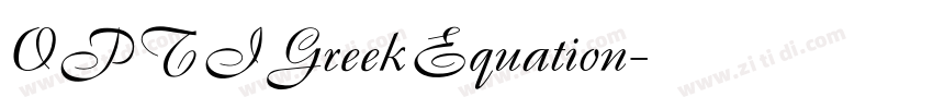 OPTIGreekEquation字体转换