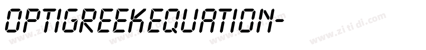 OPTIGreekEquation字体转换
