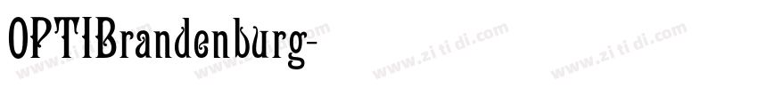 OPTIBrandenburg字体转换