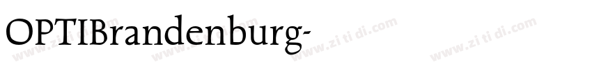 OPTIBrandenburg字体转换