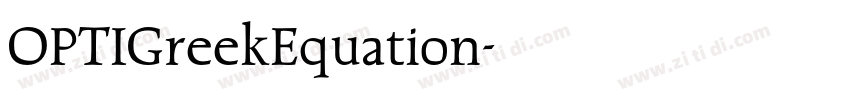 OPTIGreekEquation字体转换