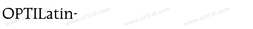 OPTILatin字体转换