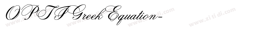 OPTIGreekEquation字体转换