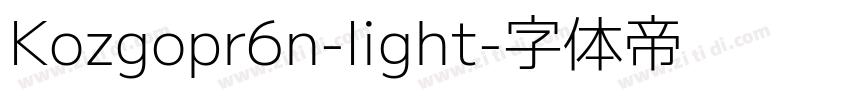 Kozgopr6n-light字体转换