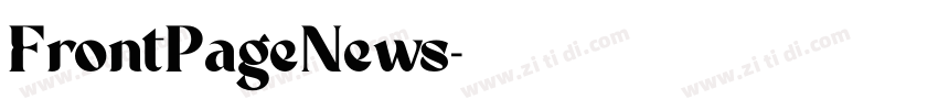 FrontPageNews字体转换