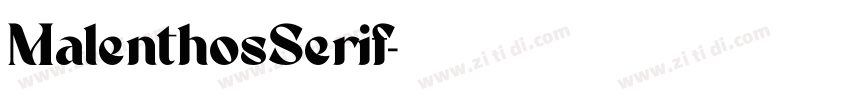 MalenthosSerif字体转换