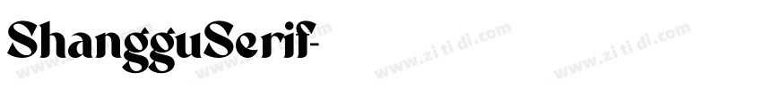 ShangguSerif字体转换