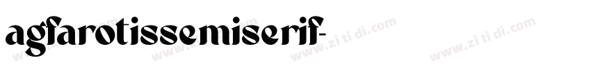 agfarotissemiserif字体转换