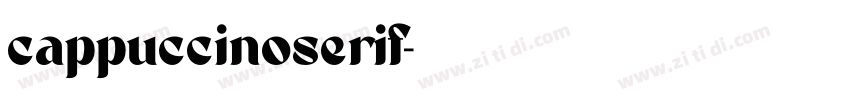 cappuccinoserif字体转换
