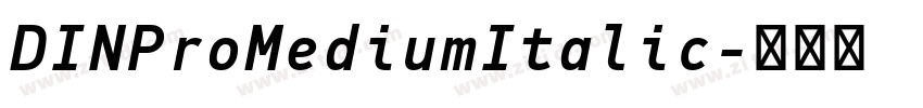 DINProMediumItalic字体转换