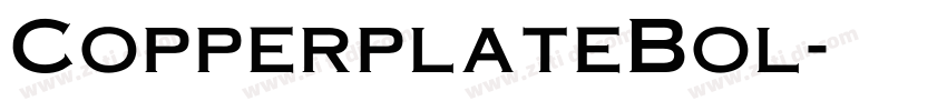 CopperplateBol字体转换