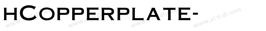 hCopperplate字体转换