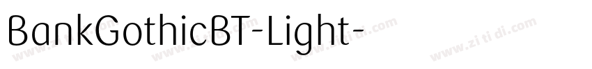 BankGothicBT-Light字体转换