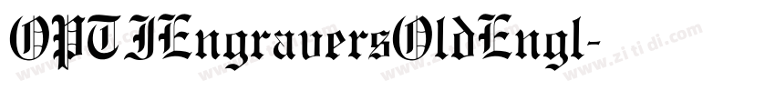 OPTIEngraversOldEngl字体转换