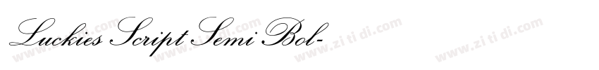 LuckiesScriptSemiBol字体转换 LuckiesScriptSemiBol字体转换