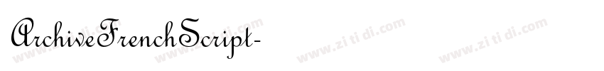ArchiveFrenchScript字体转换
