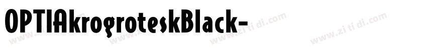 OPTIAkrogroteskBlack字体转换
