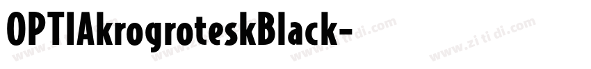 OPTIAkrogroteskBlack字体转换