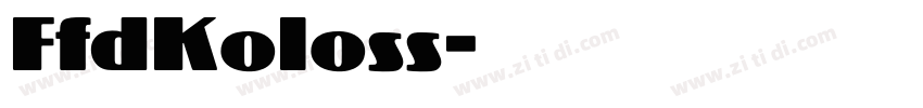 FfdKoloss字体转换